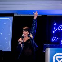 Philly gives anchor up sign on stage